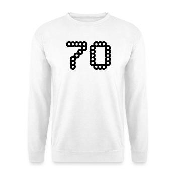 70. 70 YEARS. 70th ANNIVERSARY. 70 YEARS ANNIVERSARY. - Unisex Sweatshirt - white - Front
