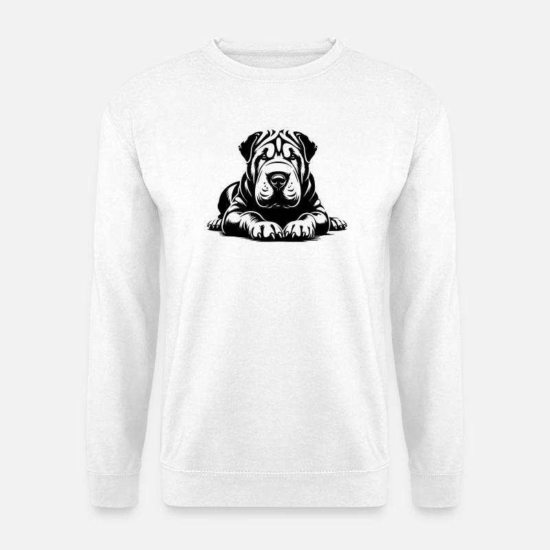 Shar Pei - Unisex Pullover - Weiß