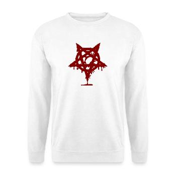 pentagram muster, blutflecken, okkultistisch - Unisex Pullover - Weiß - Vorne