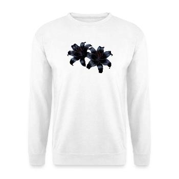 Nachtlilien Dunkle Blütenzauber - Unisex Pullover - Weiß - Vorne