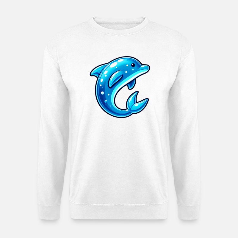 Delfin - Unisex Pullover - Weiß