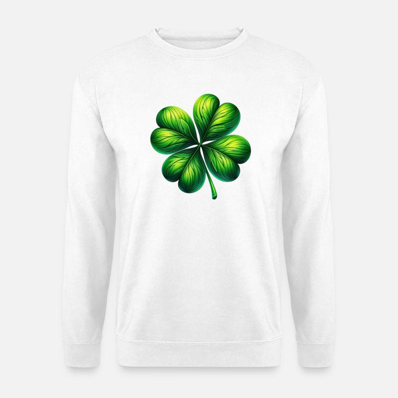 Four-leaf clover - Unisex Sweatshirt - white