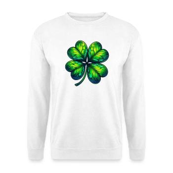 Trèfle à quatre feuilles - Sweat-shirt Unisexe - blanc - Devant