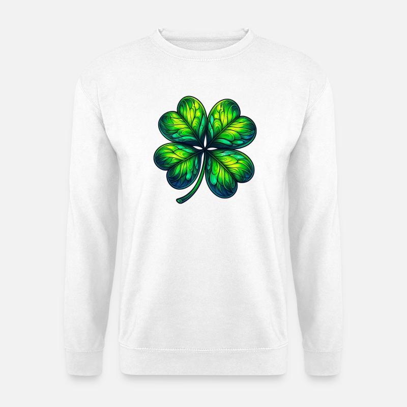 Four-leaf clover - Unisex Sweatshirt - white