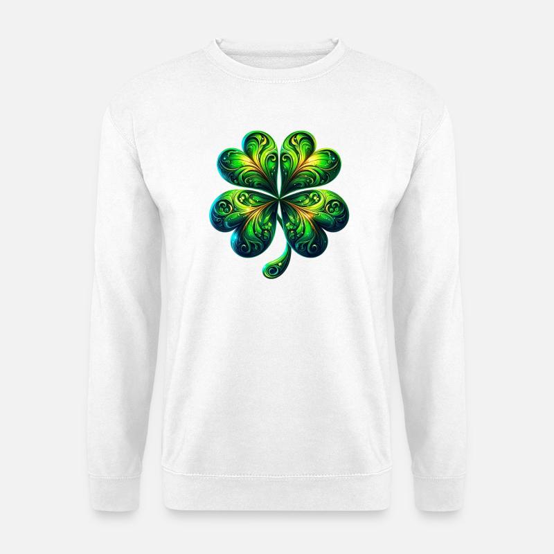 Four-leaf clover - Unisex Sweatshirt - white
