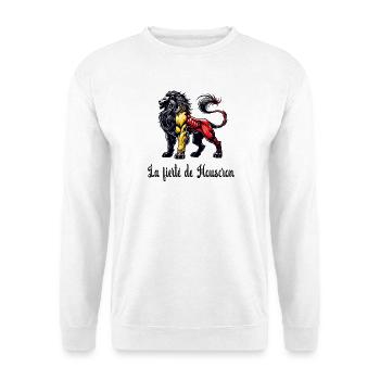 Motif du drapeau lion de Mouscron - Sweat-shirt Unisexe - blanc - Devant