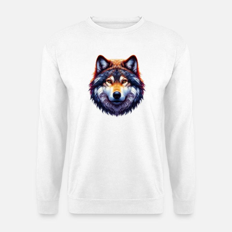 Wolf - Unisex Pullover - Weiß