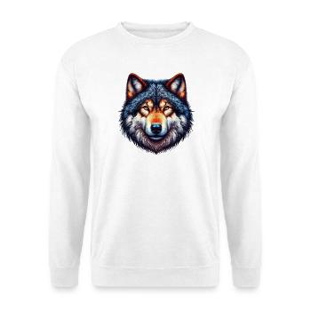 Loup - Sweat-shirt Unisexe - blanc - Devant