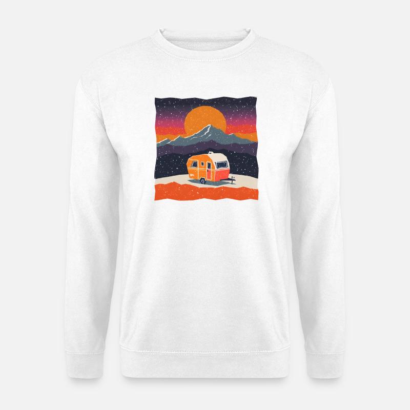 Orange Winter Camping - Unisex Pullover - Weiß