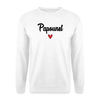PAPOUNET. DAD. FATHER'S DAY. HAPPY FATHER'S DAY - Unisex Sweatshirt - white - Front