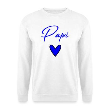 PAPY. FÊTE DES PÈRES. BONNE FÊTE PAPY. JE T'AIME. - Sweat-shirt Unisexe - blanc - Devant