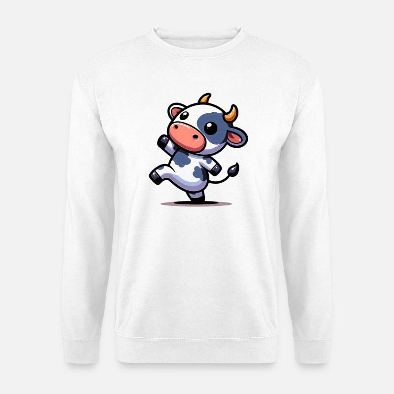 Kuh - Unisex Pullover - Weiß