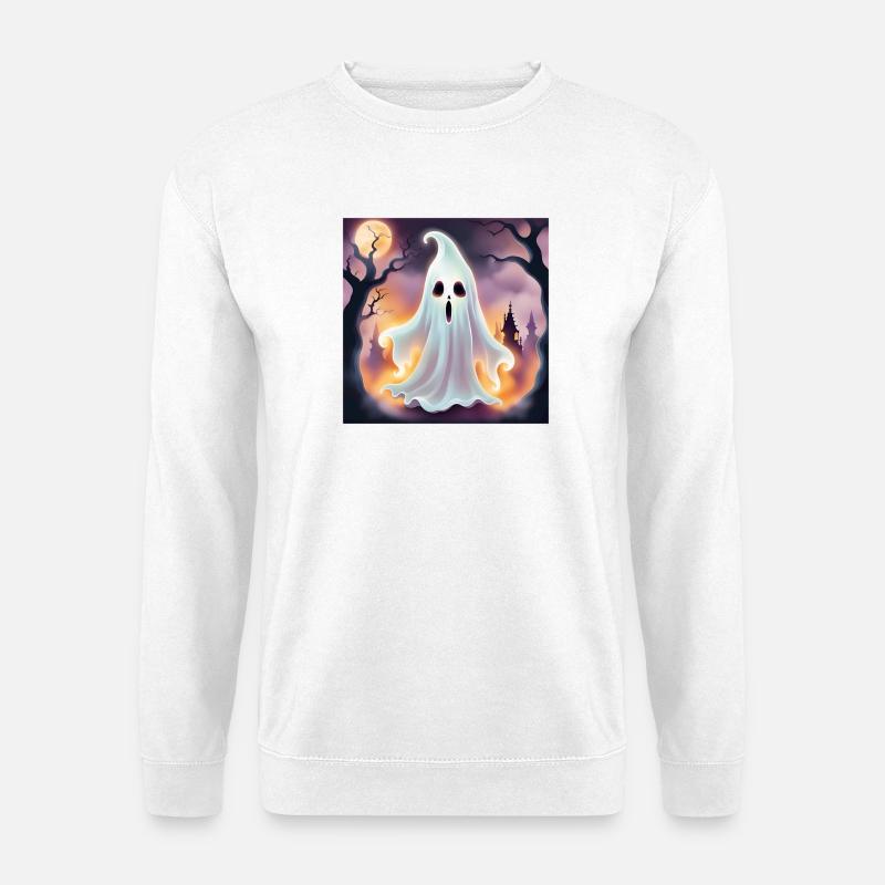 Geist, Halloween, Schrecken - Unisex Pullover - Weiß