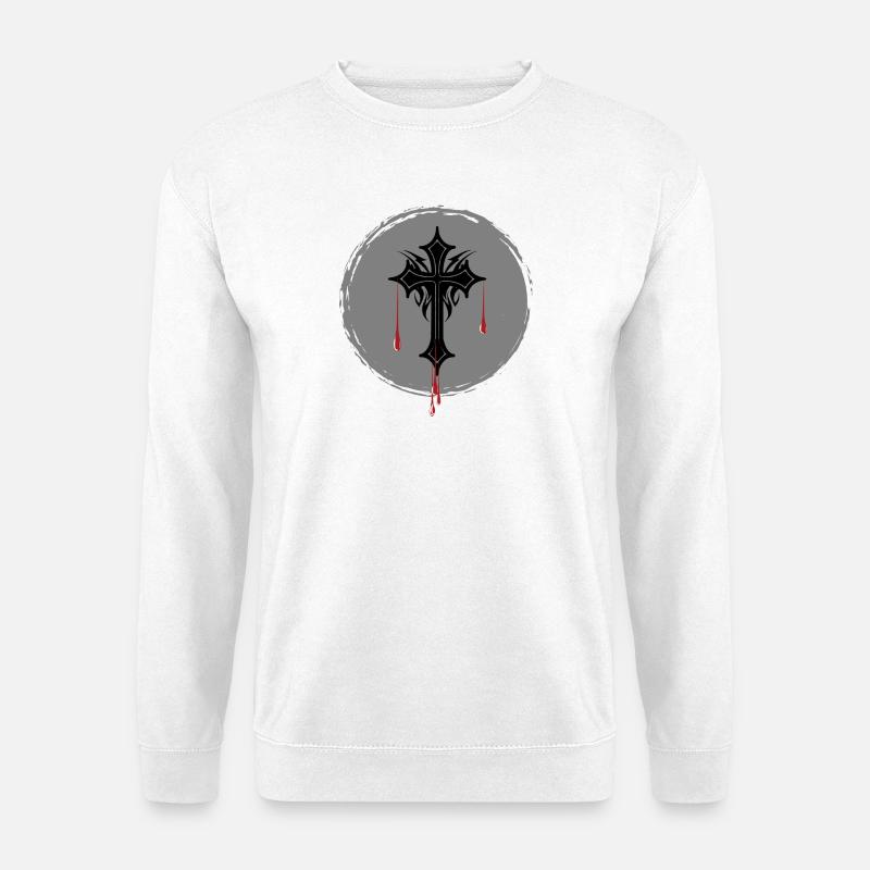 Gotisches Kreuz - Unisex Pullover - Weiß