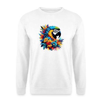 Perroquet - Sweat-shirt Unisexe - blanc - Devant