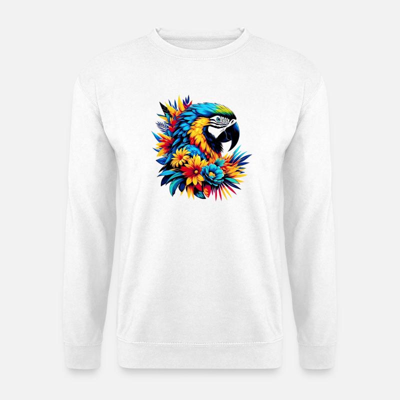 Papagei - Unisex Pullover - Weiß