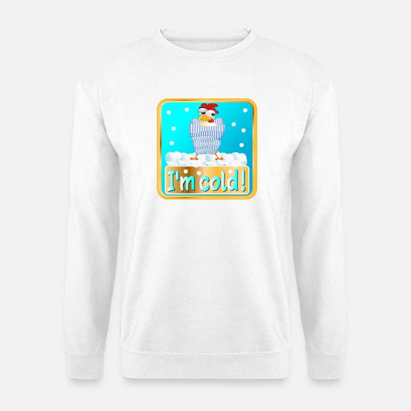 JEG ER KALD - VINTERKYLLING FJERFE - Genser unisex - hvit