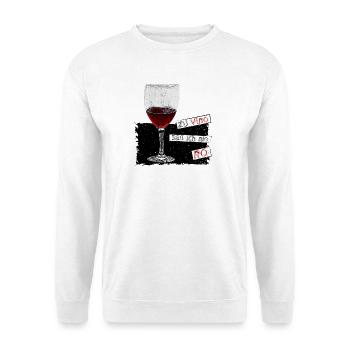 I never say NO to Vino - Unisex Sweatshirt - white - Front