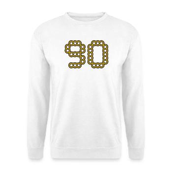 90. 90 ANS. 90e ANNIVERSAIRE. ANNIVERSAIRE 90 ANS. - Sweat-shirt Unisexe - blanc - Devant