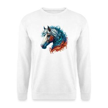 Cheval - Sweat-shirt Unisexe - blanc - Devant