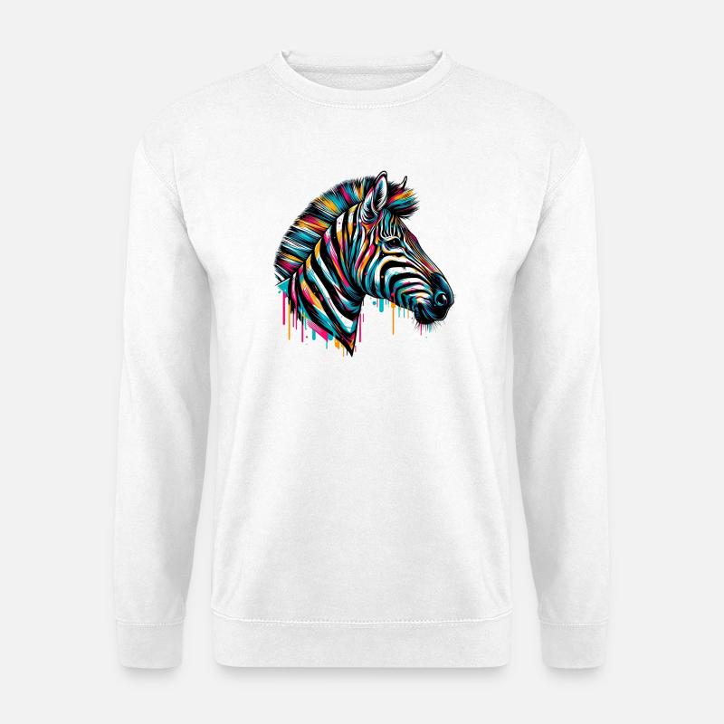 Zebra - Unisex Pullover - Weiß