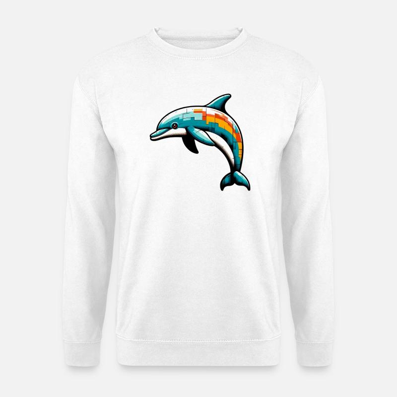 Delfin - Unisex Pullover - Weiß