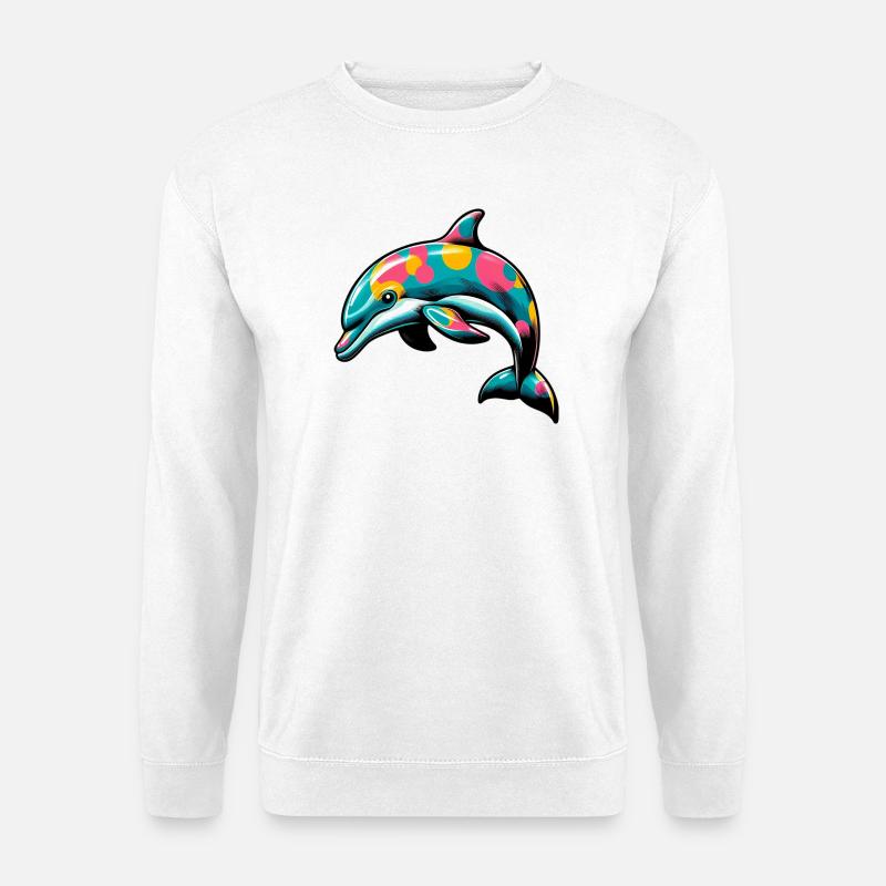Delfin - Unisex Pullover - Weiß
