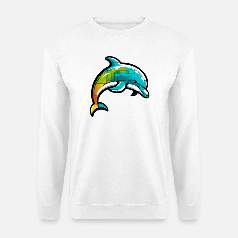 Delfin - Unisex Pullover - Weiß