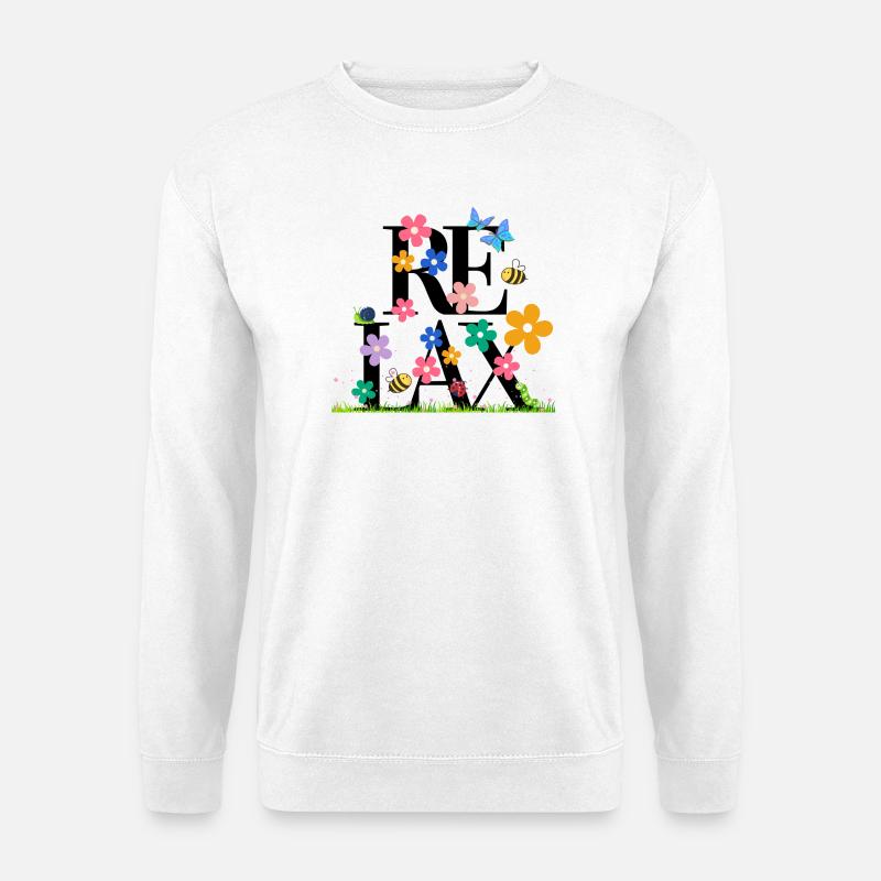 Entspannungsblumen - Unisex Pullover - Weiß