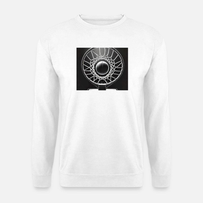 "Basketball Mauspad - Action und Präzision" - Unisex Pullover - Weiß