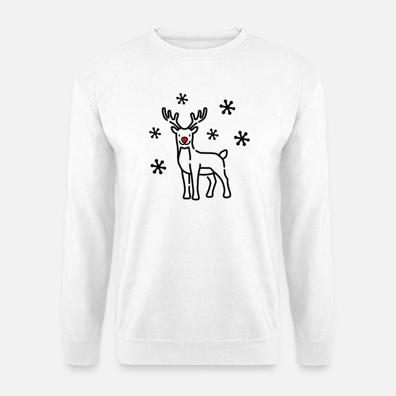 Weihnachts Hirsch Rentier - Unisex Pullover - Weiß