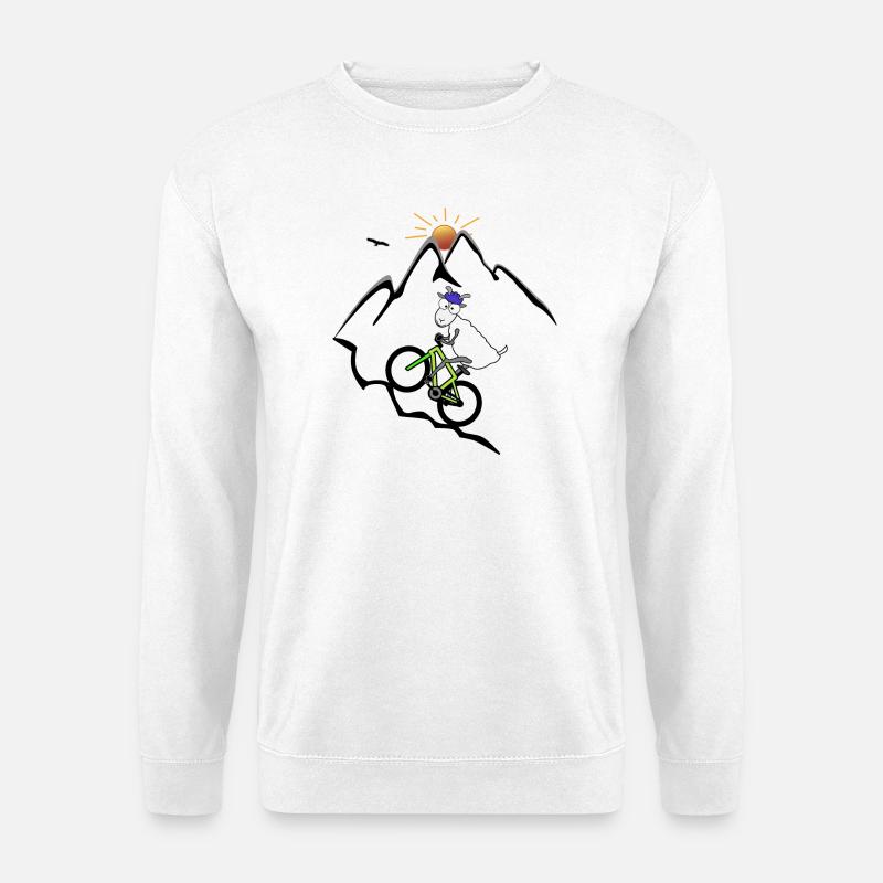Mountainbike Ziege - Unisex Pullover - Weiß