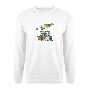 Carte à l’aquarelle du Timor oriental - Sweat-shirt Unisexe - blanc - Devant