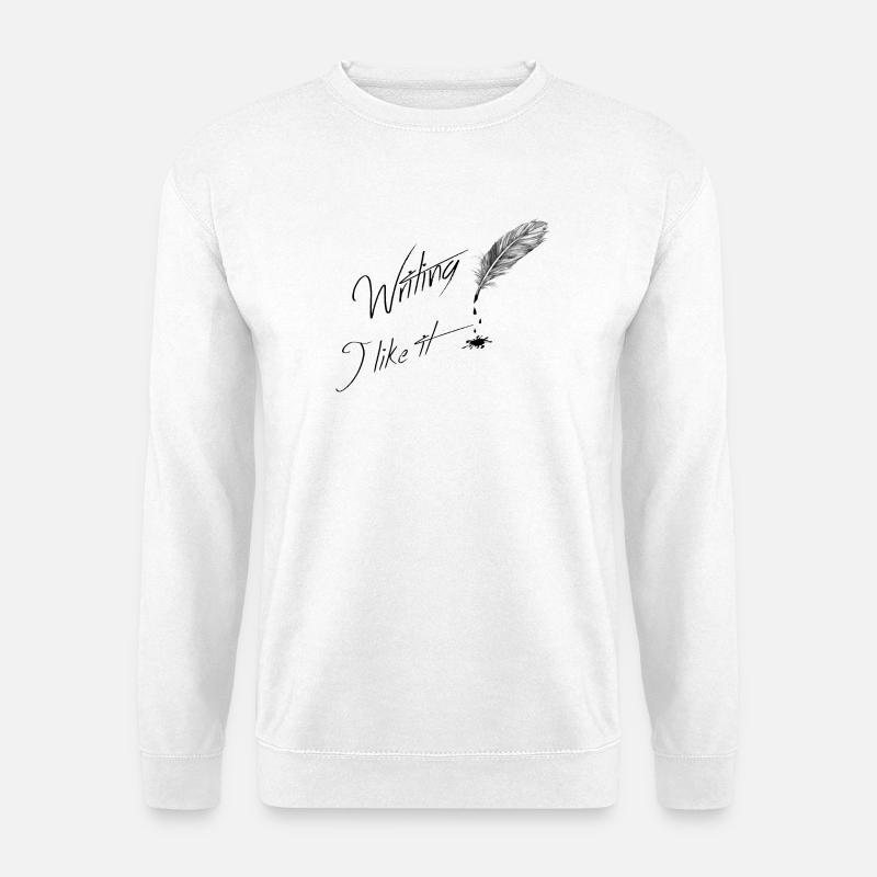 Schreiben gefällt mir - Unisex Pullover - Weiß