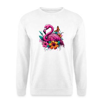 Flamant - Sweat-shirt Unisexe - blanc - Devant