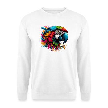 Perroquet - Sweat-shirt Unisexe - blanc - Devant