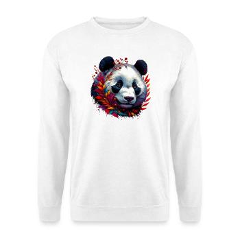 Panda - Unisex Pullover - Weiß - Vorne