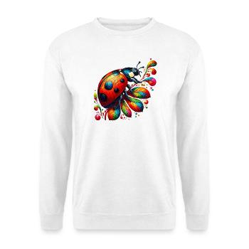 Marienkäfer - Unisex Pullover - Weiß - Vorne - Alina (178cm) & Michal (187cm)