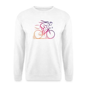Design cycliste minimaliste - Sweat-shirt Unisexe - blanc - Devant