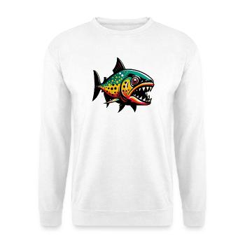 Piranha - Unisex Pullover - Weiß - Vorne
