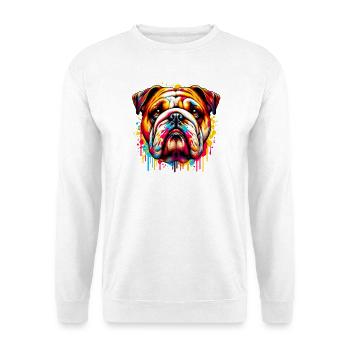 English Bulldog Dog - Unisex Sweatshirt - white - Front