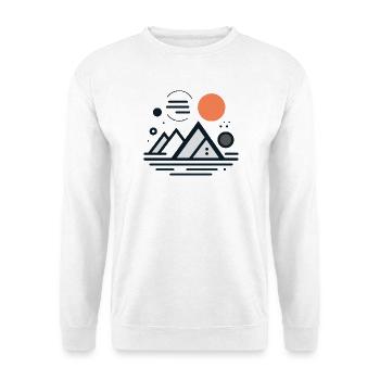Gebirge - Unisex Pullover - Weiß - Vorne