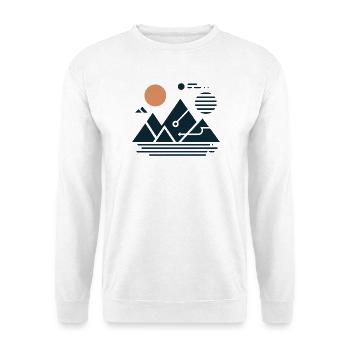 Gebirge - Unisex Pullover - Weiß - Vorne