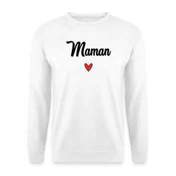 BONNE FÊTE. COEUR. BONNE FÊTE MAMAN. MAMAN - Sweat-shirt Unisexe - blanc - Devant