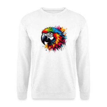 Perroquet - Sweat-shirt Unisexe - blanc - Devant