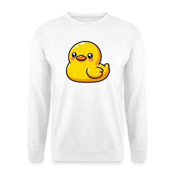 Ente Ente Ente Ente Ente - Unisex Pullover - Weiß - Vorne