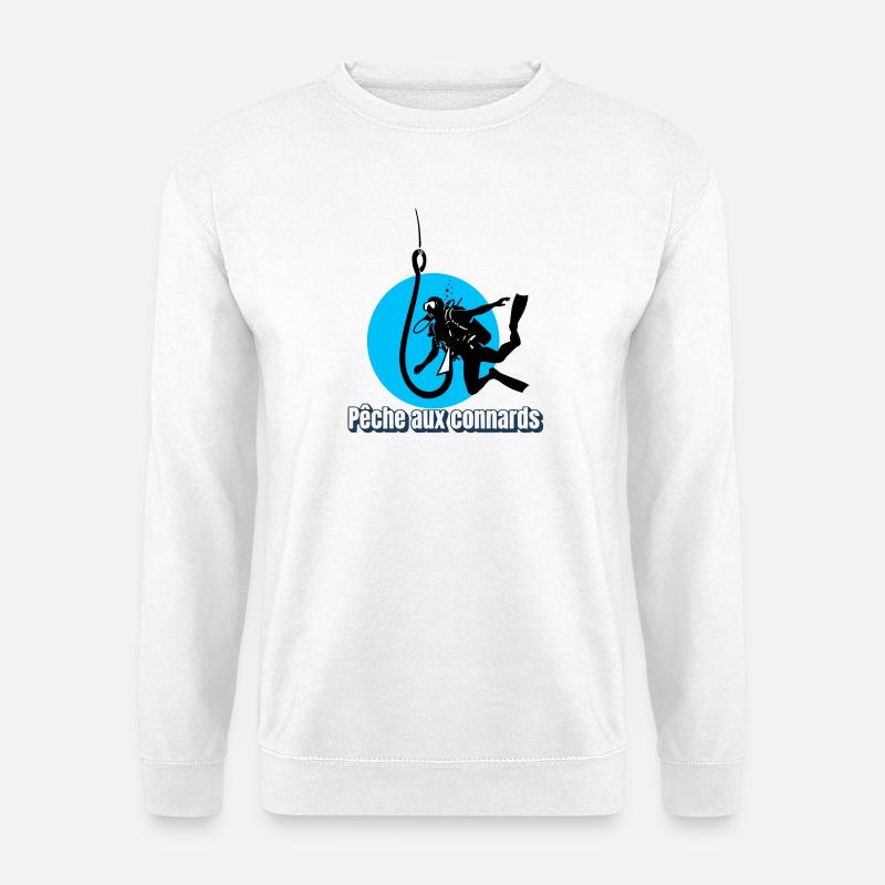 Angeln nach Arschlöchern - Unisex Pullover - Weiß