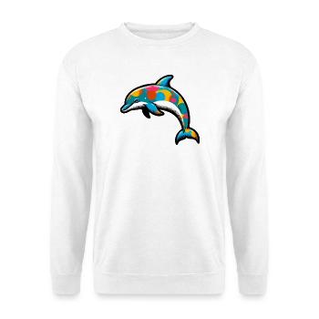 Delfin - Unisex Pullover - Weiß - Vorne