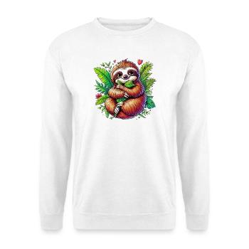 Faultier - Unisex Pullover - Weiß - Vorne