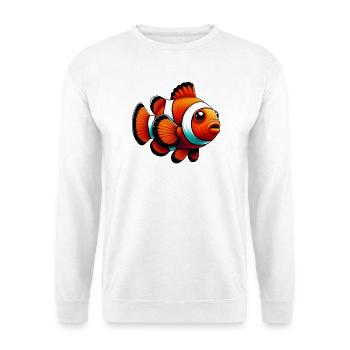 Poisson-clown - Sweat-shirt Unisexe - blanc - Devant